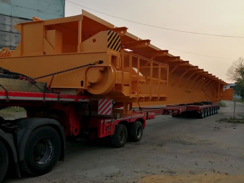 Отгрузка двух мостовых электрических кранов грузоподъёмностью 125/30 тонн для ПАО «ММК»